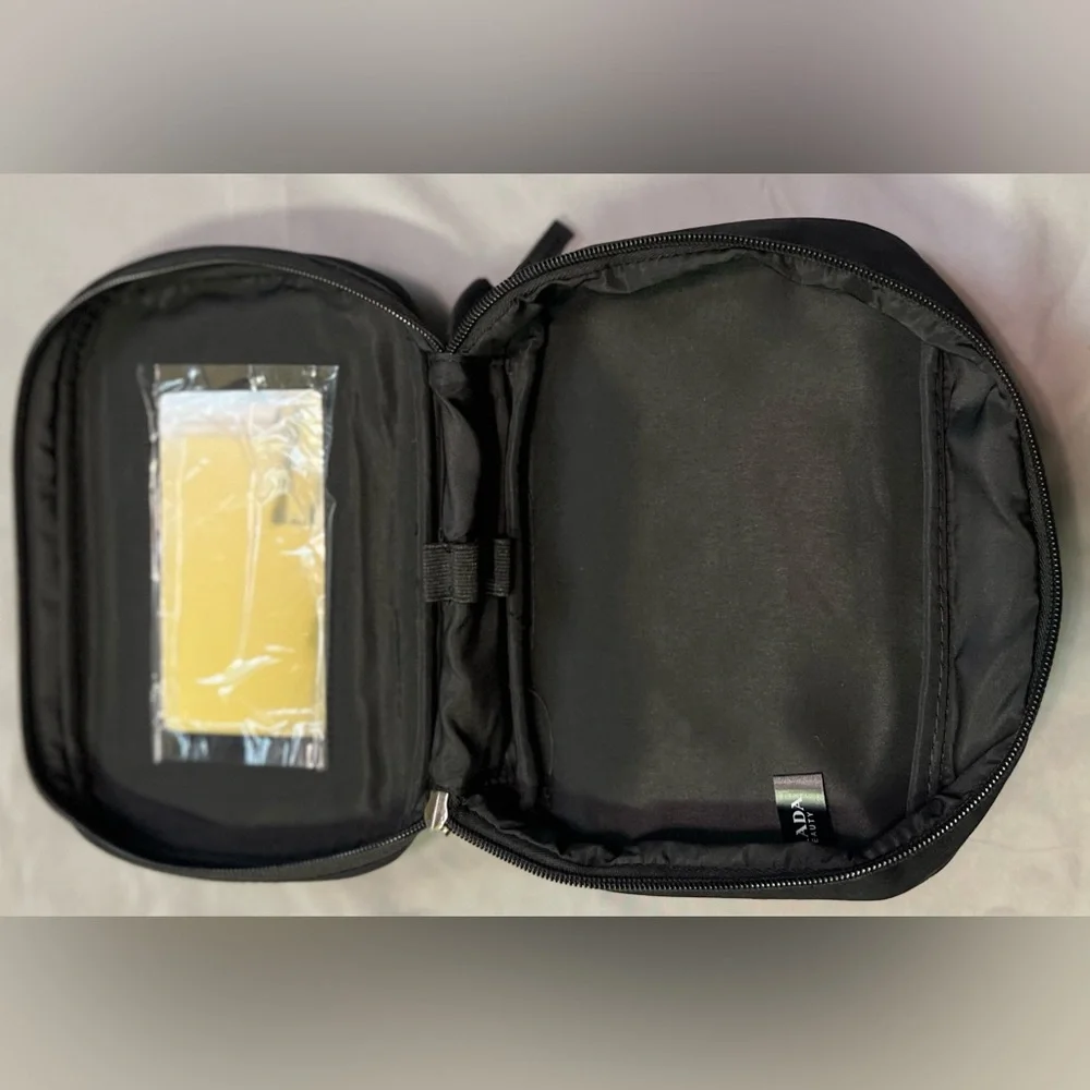 Prada Black Nylon Cosmetic Pouch Toiletry Case w/ Dust Bag